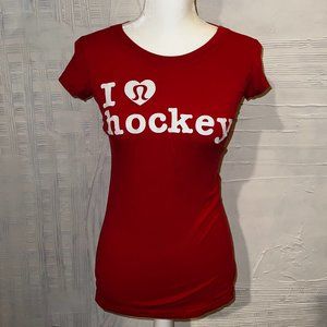 "I Love Hockey " Lulu Lemon T-shirt